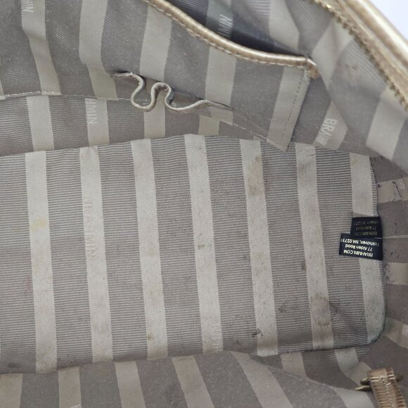 Brahmin Medium Classy Asher Leather Shoulder Tote Bag Gold Tones Calf Hair - Picture 14 of 16